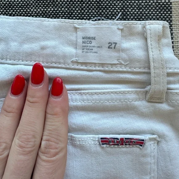 Hudson Nico Dreamer Denim in White Distressed - Picture 7 of 11